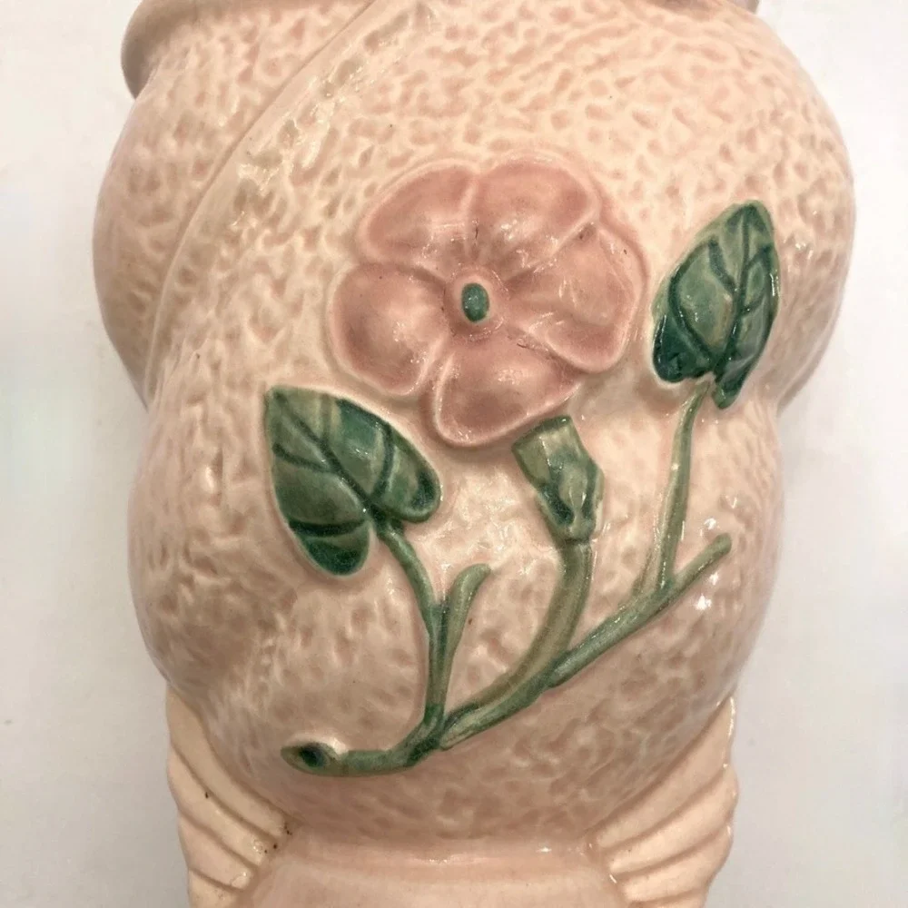 Hull Art Pottery Pink Floral Vase  6-1/2